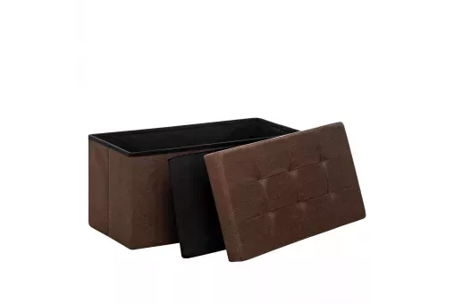 Пуф Leset Леда складной с крышкой лен Коричневый