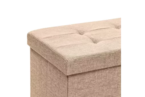 Пуф Leset Леда складной с крышкой лен Бежевый