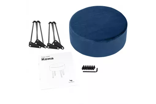 Пуф Leset Кома велюр Дарк Блю