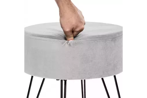Пуф Leset Кома велюр Светло-серый