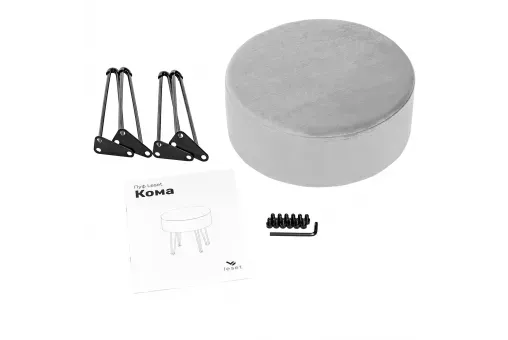 Пуф Leset Кома велюр Светло-серый