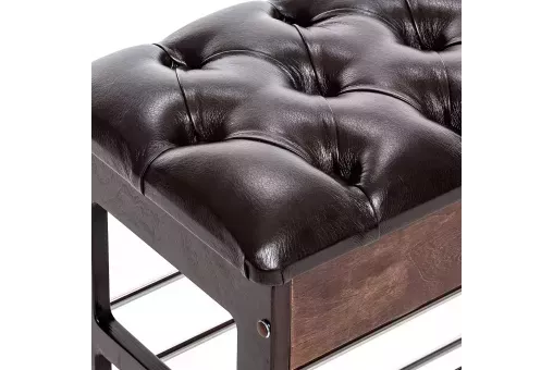 Банкетка Leset Грейс  Орех Oregon perlamutr 120 - каретная стяжка