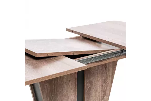 Стол раздвижной 80.528 Leset Бари Дуб сакраменто / Антрацит