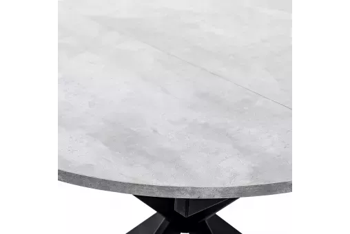 Стол раздвижной Leset Капри цемент / чёрный