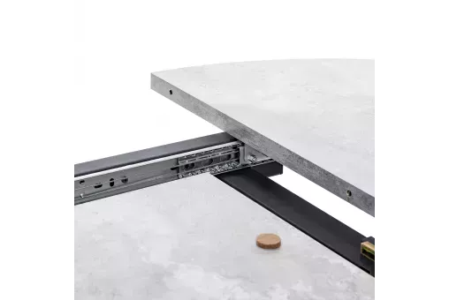 Стол раздвижной Leset Капри цемент / чёрный