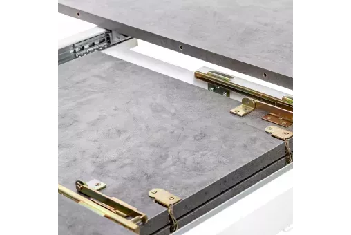 Стол раздвижной Leset Капри камень тёмный / белый