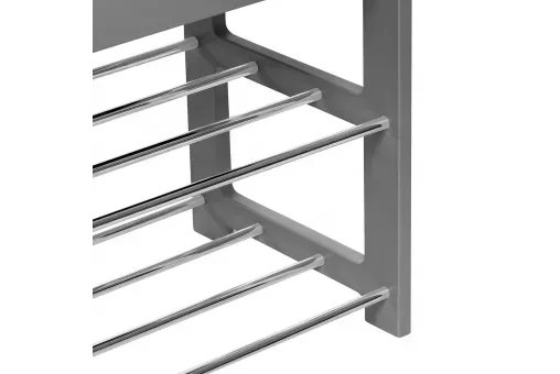 Банкетка Leset Грейс  Серый ясень V19 коричнево-красный - каретная стяжка