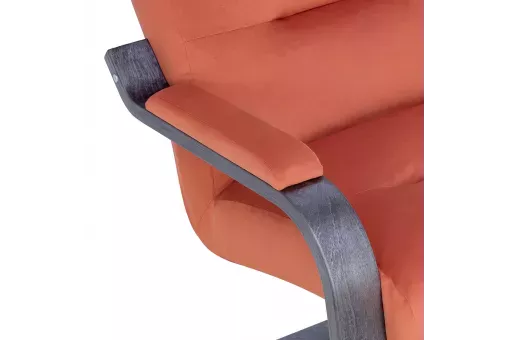 Кресло Leset Оскар  Венге текстура V39 оранжевый