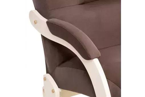 Кресло-маятник Leset Дэми  Слоновая кость V23 молочный шоколад