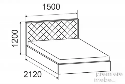 Кровать 1400х2000 без подъемного механизма