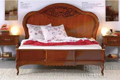 Кровать 1,6 полукруглое изголовье +дерево (орех)