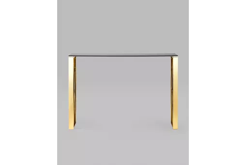 Консоль КРОСС 115*30 золото стекло smoke [G]