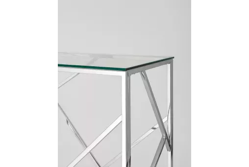 Консоль АРТ ДЕКО 120х40 серебро