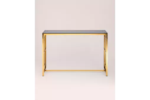 Консоль БРУКЛИН 115*30 золото стекло smoke
