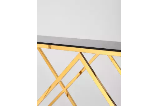 Консоль ИНСИГНИЯ 120*40 золото стекло smoke
