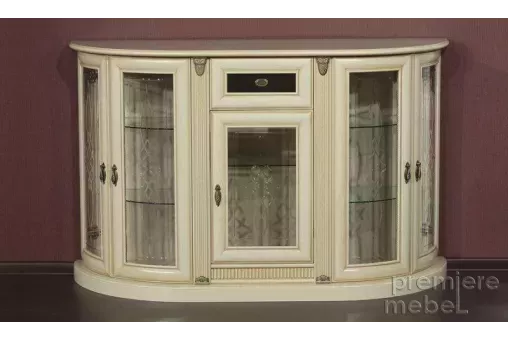 Комод 5ти дверный Милан - 8-01 (стеклянные дверцы)