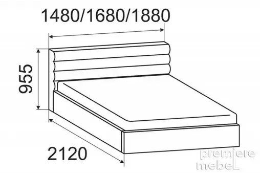 Кровать 1400х2000 без подъемного механизма - 16690