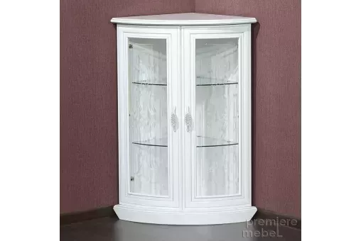 Шкаф для посуды угловой стеклянный Милан-5-01