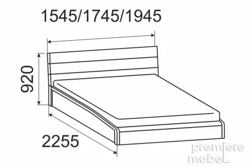 Кровать 1600х2000 без подъемного механизма - 16699