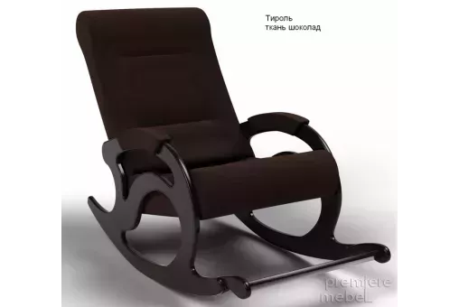Кресло-качалка Тироль, ткань шоколад