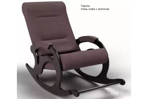 Кресло-качалка Тироль, ткань кофе с молоком