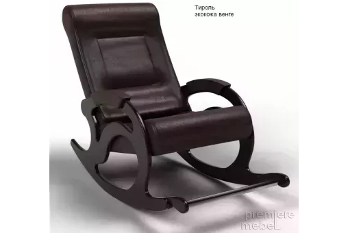 Кресло-качалка Тироль, экокожа венге