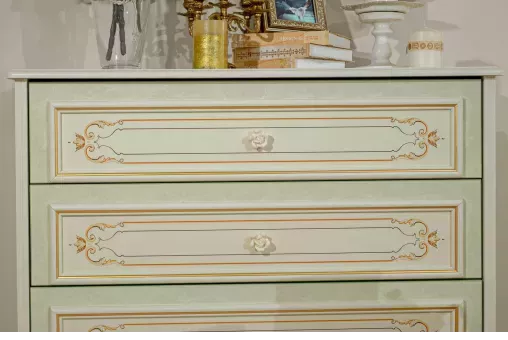 Луиза Комод высокий с 6 ящиками (Алебастр)