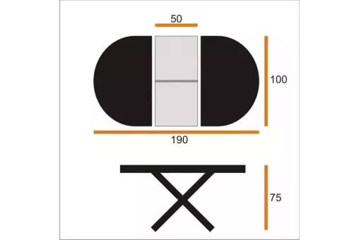 Cтол GIOVE 100x140 / 190 P35W / P176 CB / 4739-E 140