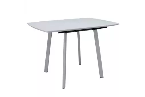 Cтол МИЛАН-4-ПН 80x80 / 110 гладкий бел / муар.бел ВС / 450