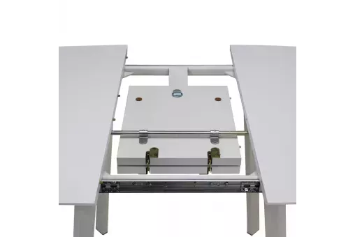 Cтол МИЛАН-4-ПН 80x80 / 110 гладкий бел / муар.бел ВС / 450