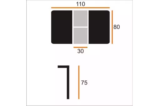 Cтол МИЛАН-4-ПН 80x80 / 110 гладкий бел / муар.бел ВС / 450