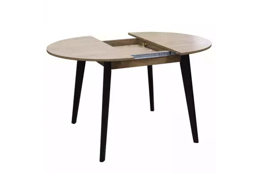 Cтол НАРВА d100 / 135 дуб канзас / чер ВС / 531