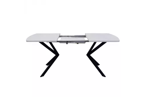 Cтол ПЕКИН-2 78х120 / 168 шелк.камень / муар.чер ВС / 524