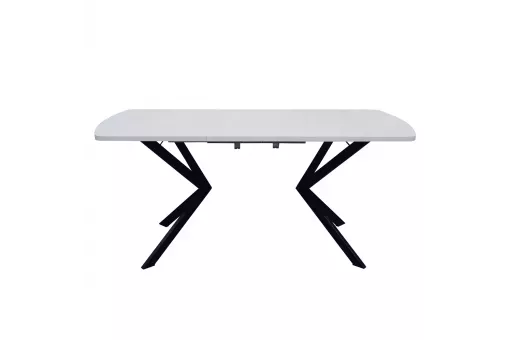 Cтол ПЕКИН-2 78х120 / 168 шелк.камень / муар.чер ВС / 524