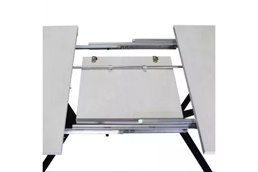 Cтол ПЕКИН-2 78х120 / 168 шелк.камень / муар.чер ВС / 524