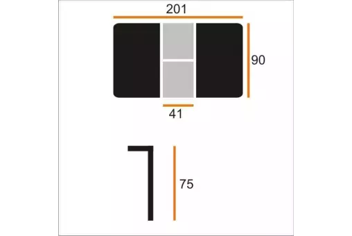 Cтол САППОРО 90х160 / 201 дуб олово / мат.черн ВС / 506