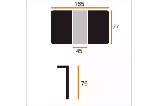 Cтол ТОКИО 77х120 / 165 бел+бел / натур ВС / 525
