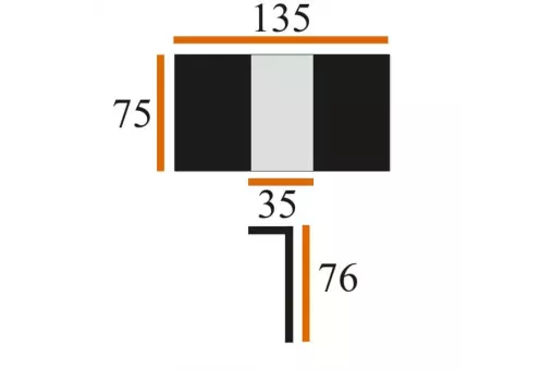 Cтол БАРИ 75х100 / 135 гладкий бел / бел ВС / 492