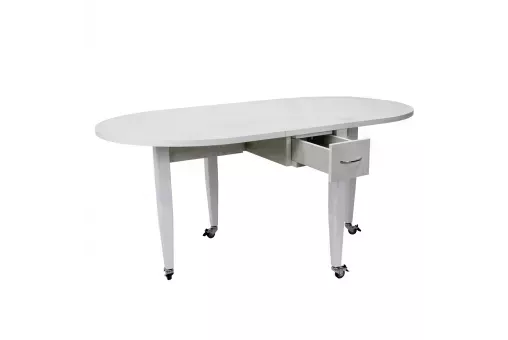 Cтол ГАВАНА-2 35х90 / 163 шелк.камень / бел ВС / 419