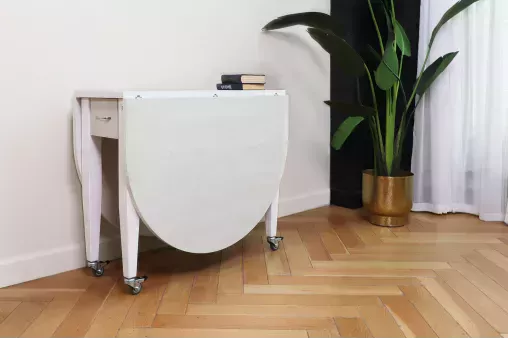 Cтол ГАВАНА-2 35х90 / 163 шелк.камень / бел ВС / 419