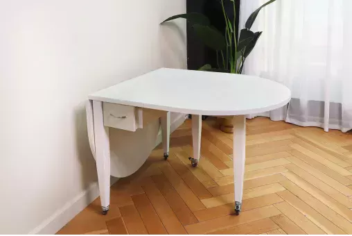 Cтол ГАВАНА-2 35х90 / 163 шелк.камень / бел ВС / 419