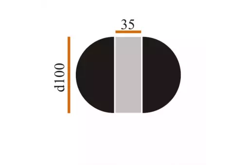 Стол ОНТАРИО d100 / 135 темный цемент+сер / хр ВС / 503