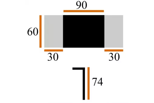 Столешница ПАРИЖ 60х90 / 150 т.вен ВС / 401 + Ноги ТИП-СТ d40 сат ВС / 401