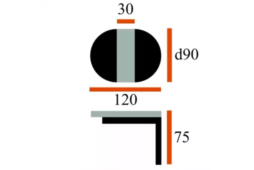 Cтол ВЕНА d90 / 120 сл.кость / сл.кость ВС / 430