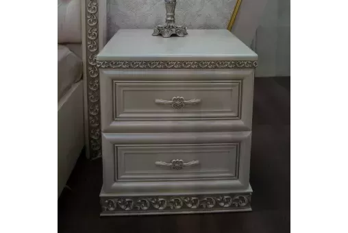 Тумба прикроватная Берта белый жемчуг левая