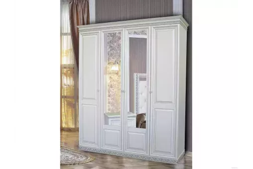 Спальня Берта Эко (Кровать 1,6; 2 тумбы; ТС; Шкаф 4ст.)