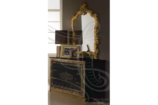 Спальный гарнитур Джессика, черный с золотом (Ювита)