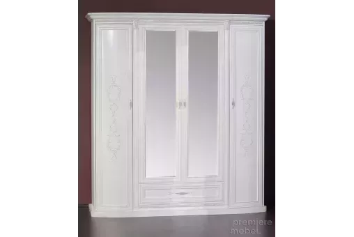 Спальня Милан белый, бежевый (Юта)