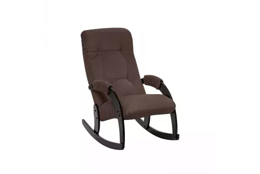 Кресло-качалка Модель 67 Венге ткань V 26  Венге V23 молочный шоколад