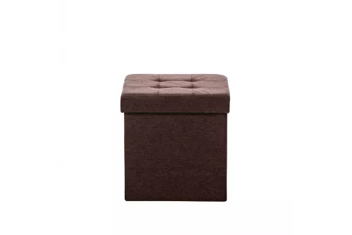 Пуф Leset Плуто складной с крышкой лен Коричневый